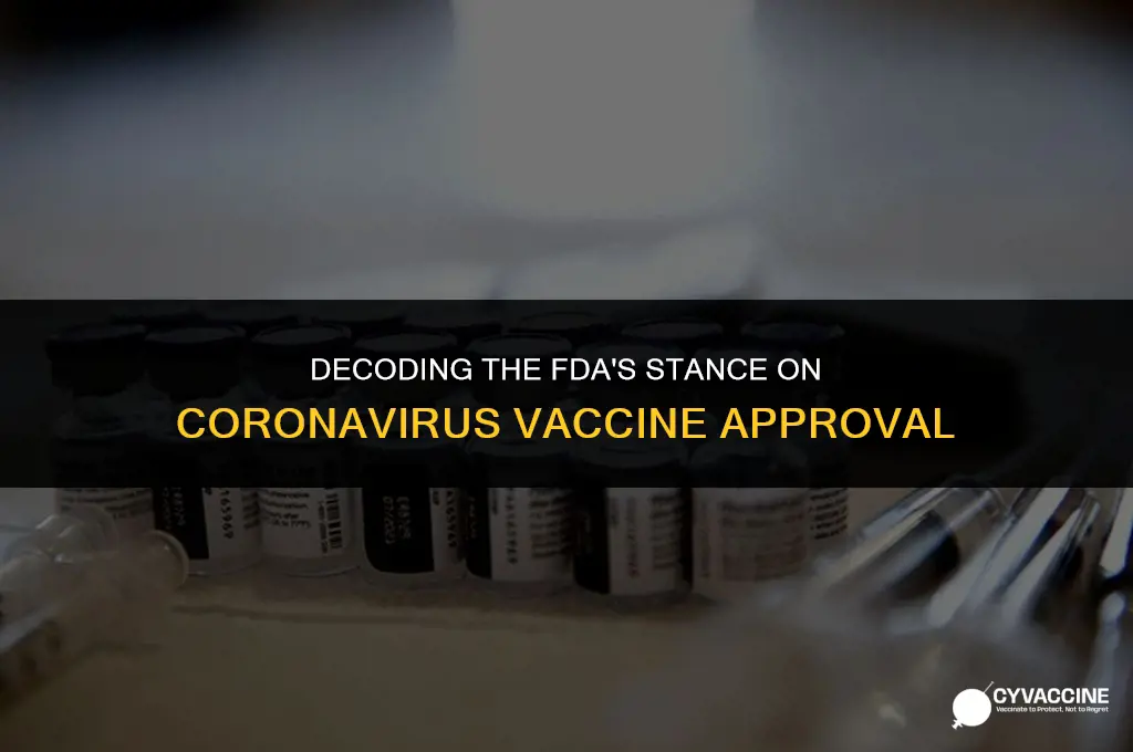 is a coronavirus vaccine fda approved