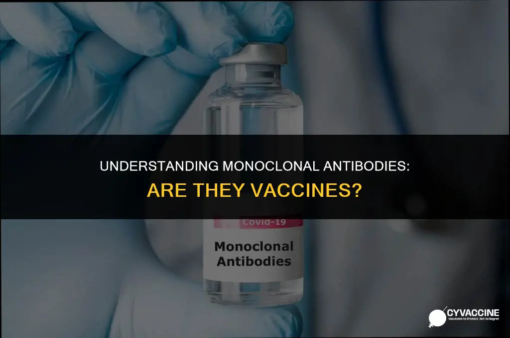 is a monoclonal antibody a vaccine
