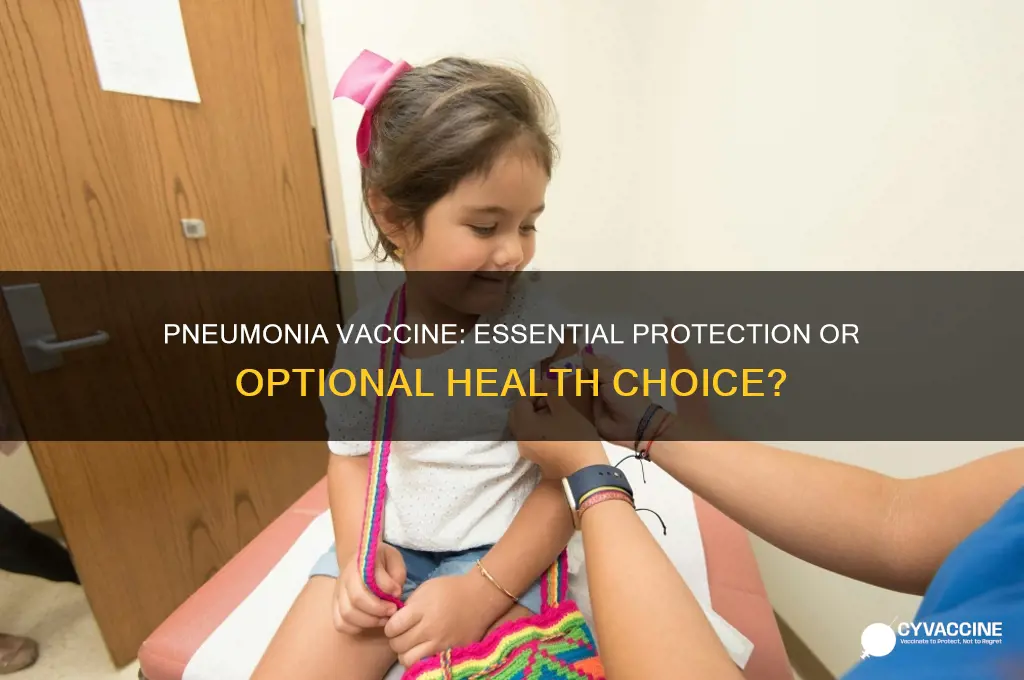 is a pneumonia vaccine necessary and is it good