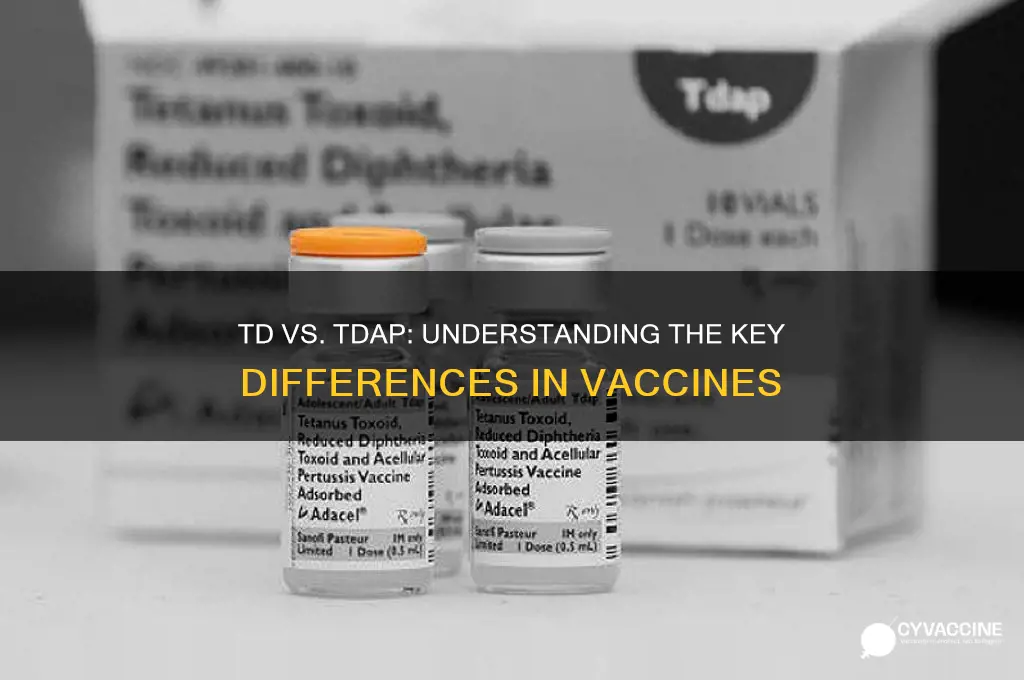 is a td vaccine the same as tdap