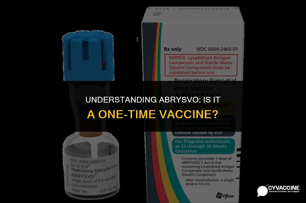is abrysvo a one time vaccine