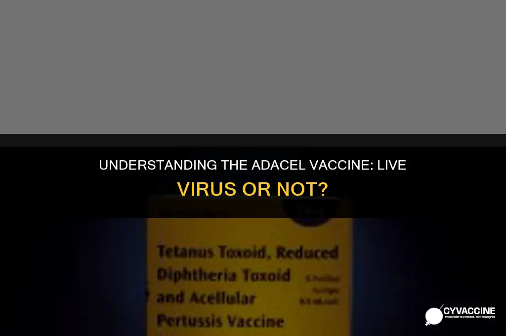is adacel vaccine a live virus