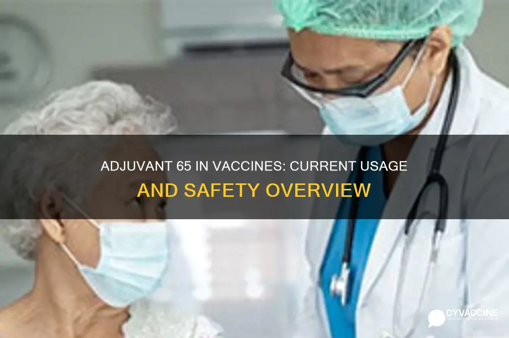 is adjuvant 65 currently contained in any vaccines