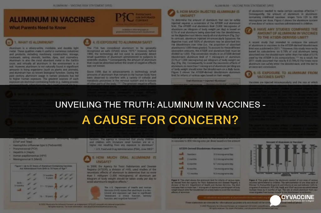 is aluminim in vaccines a problem