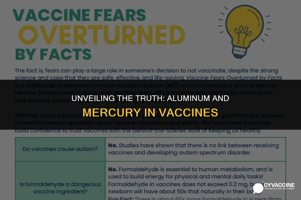 is aluminum and mercury in vaccines