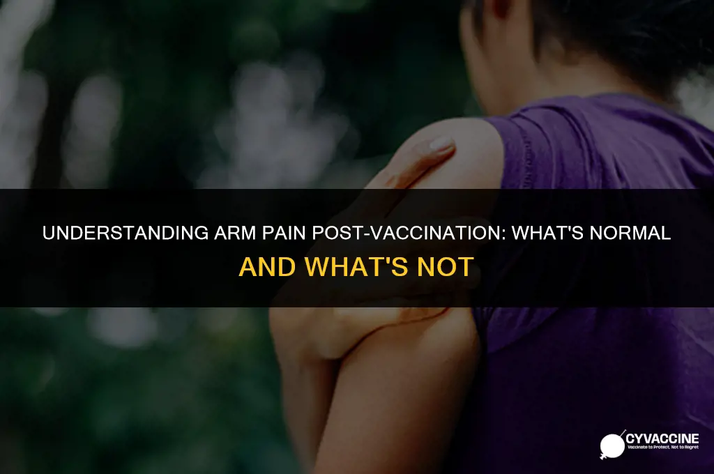 is arm pain after vaccine normal