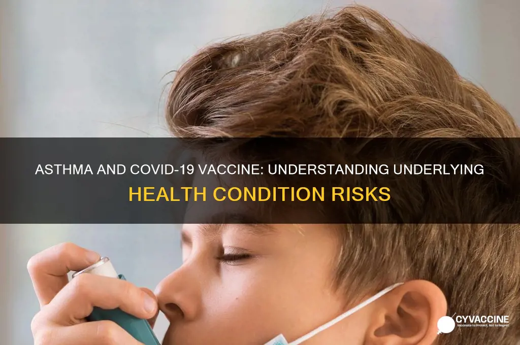 is asthma an underlying health conditions for coronavirus vaccine