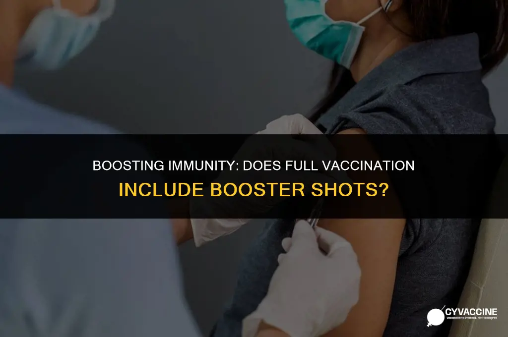 is being fully vaccinated include booster