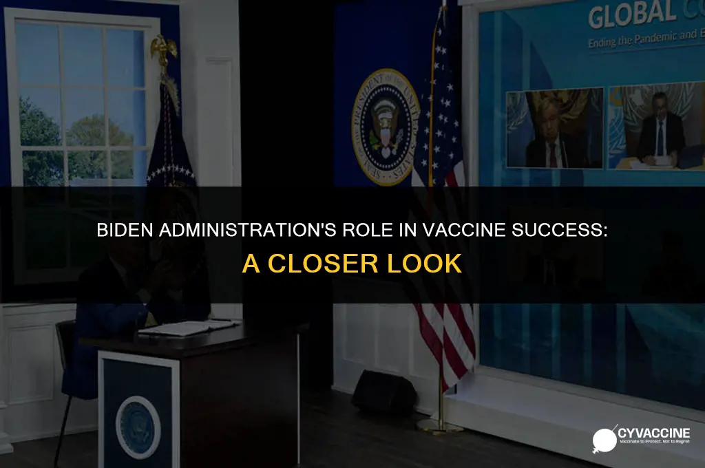 is biden taking credit for vaccine