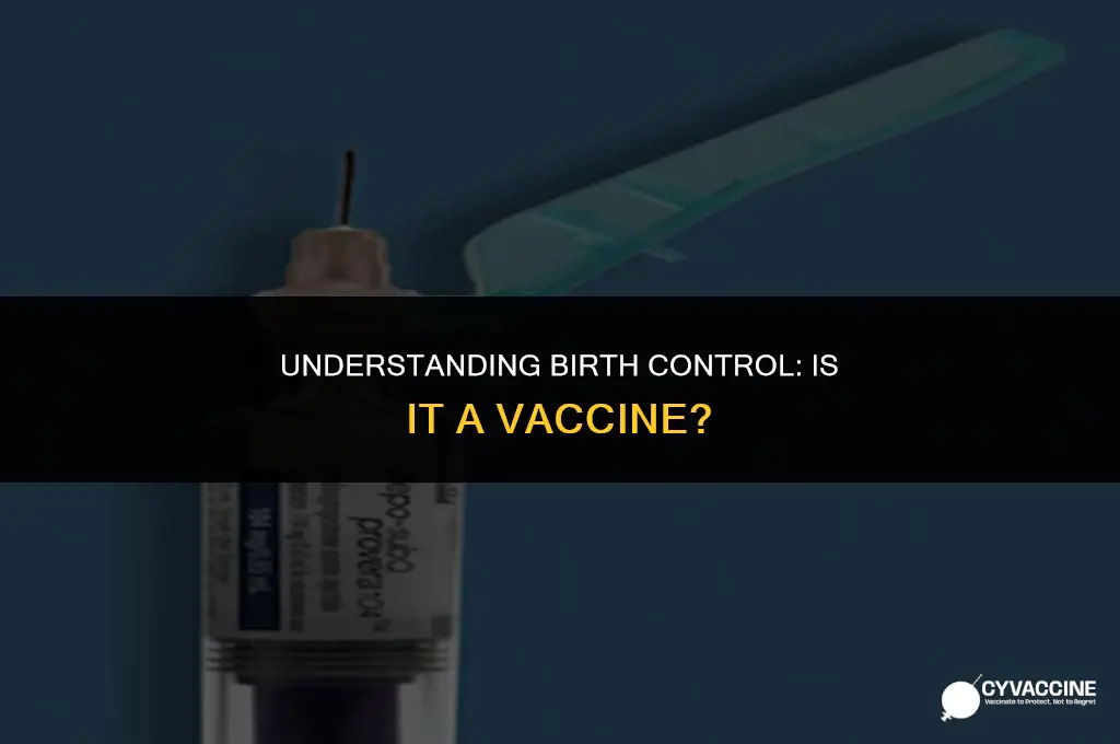 is birth control considered a vaccine
