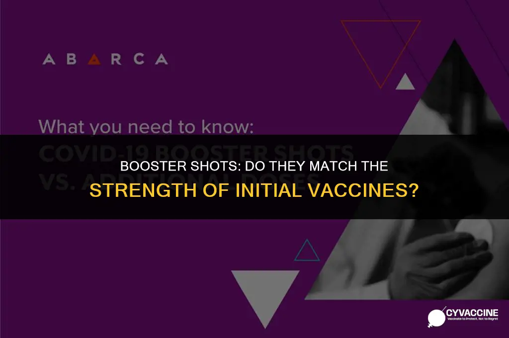 is booster same strength as vaccine
