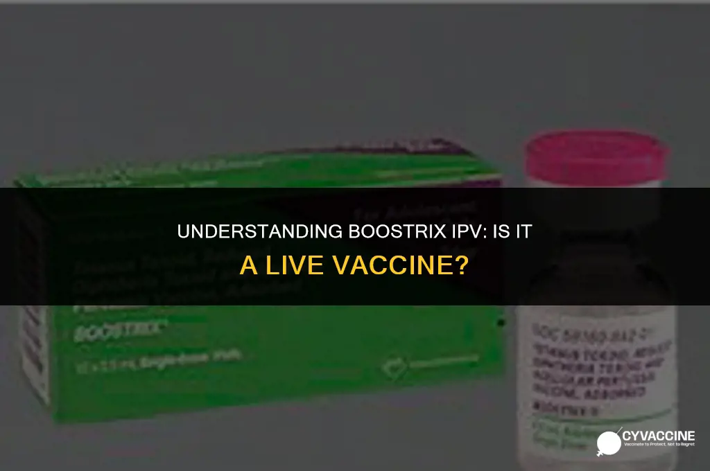 is boostrix ipv a live vaccine
