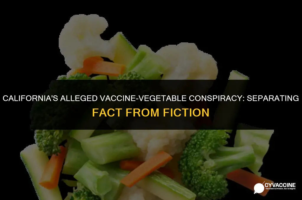 is california putting vaccines in vegetables