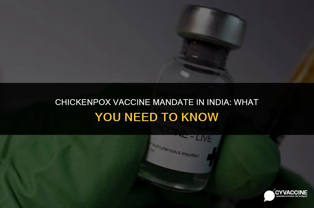 is chickenpox vaccine mandatory in india