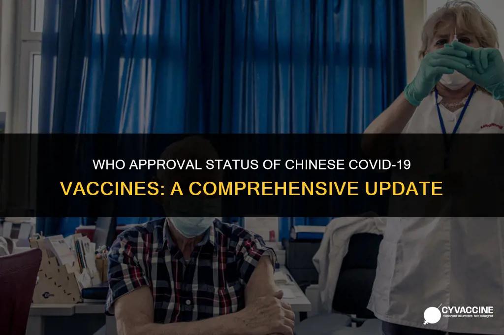 is chinese vaccine approved by who