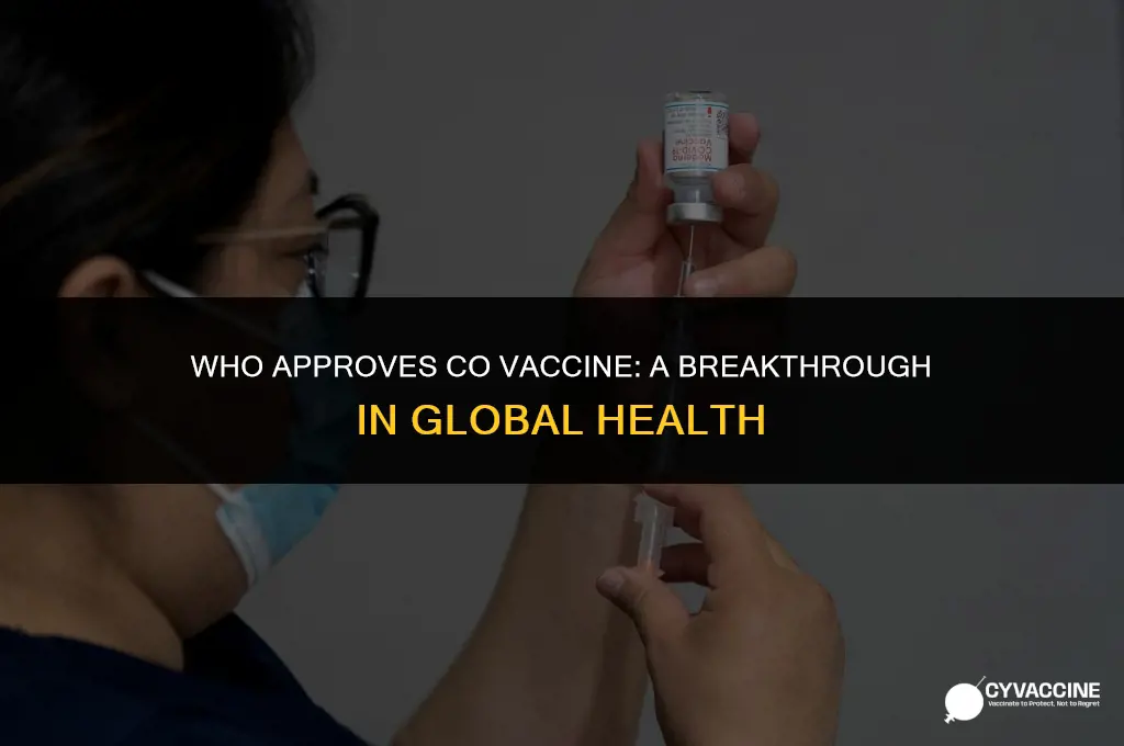 is co vaccine approved by who