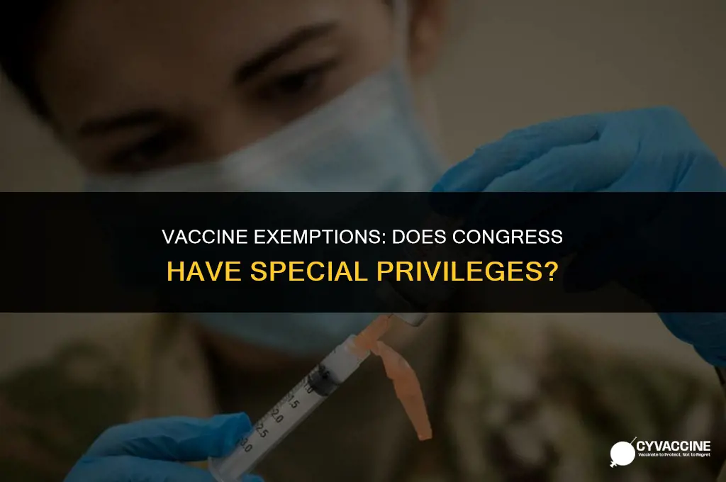 is congress exempt from being vaccinated