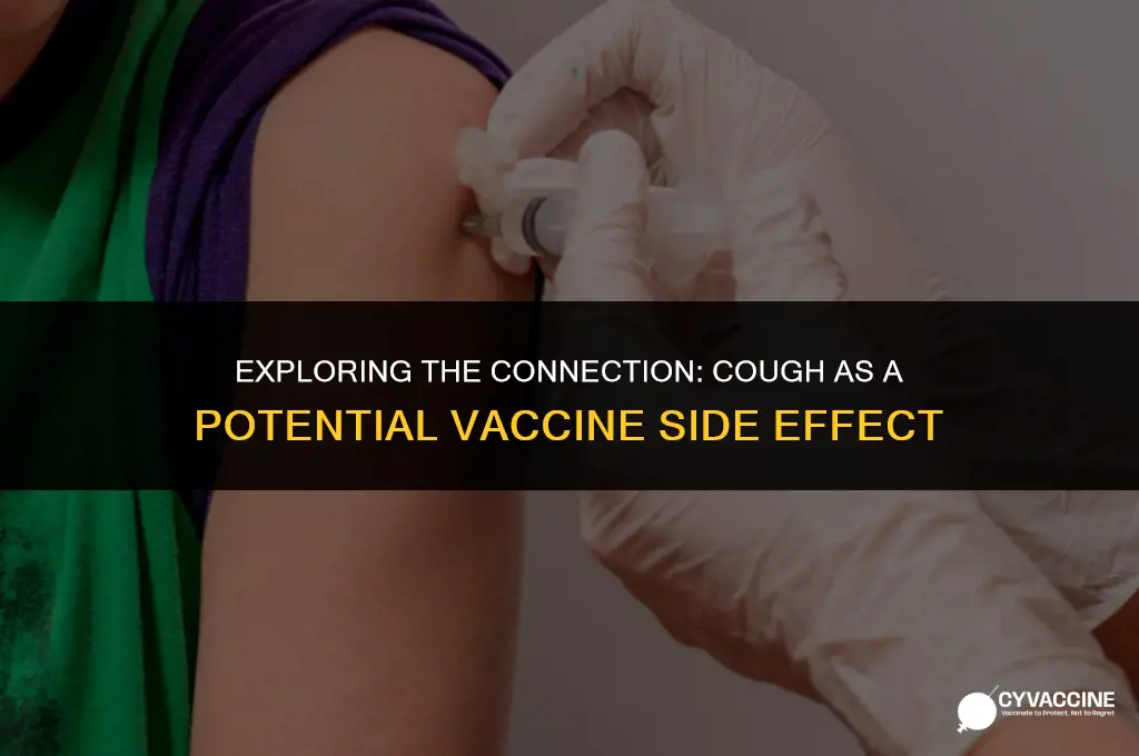 is cough a symptom of vaccine