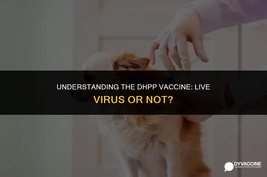 is dhpp vaccine a live virus