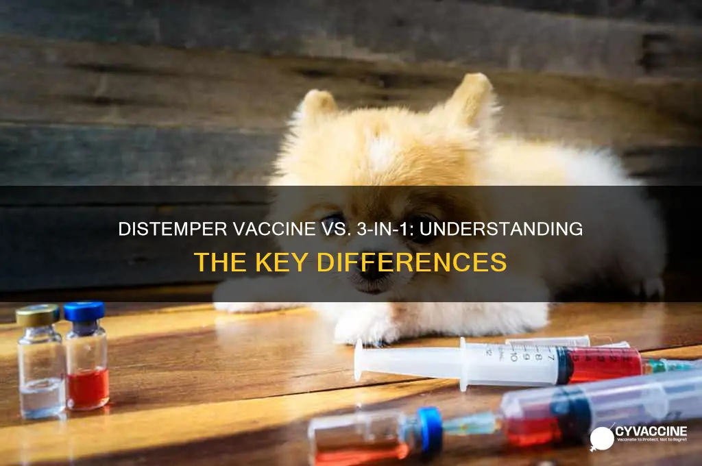 is distemper vaccine same as 3 in 1