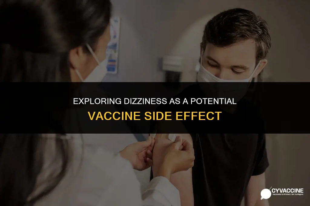 is dizziness a symptom of vaccine