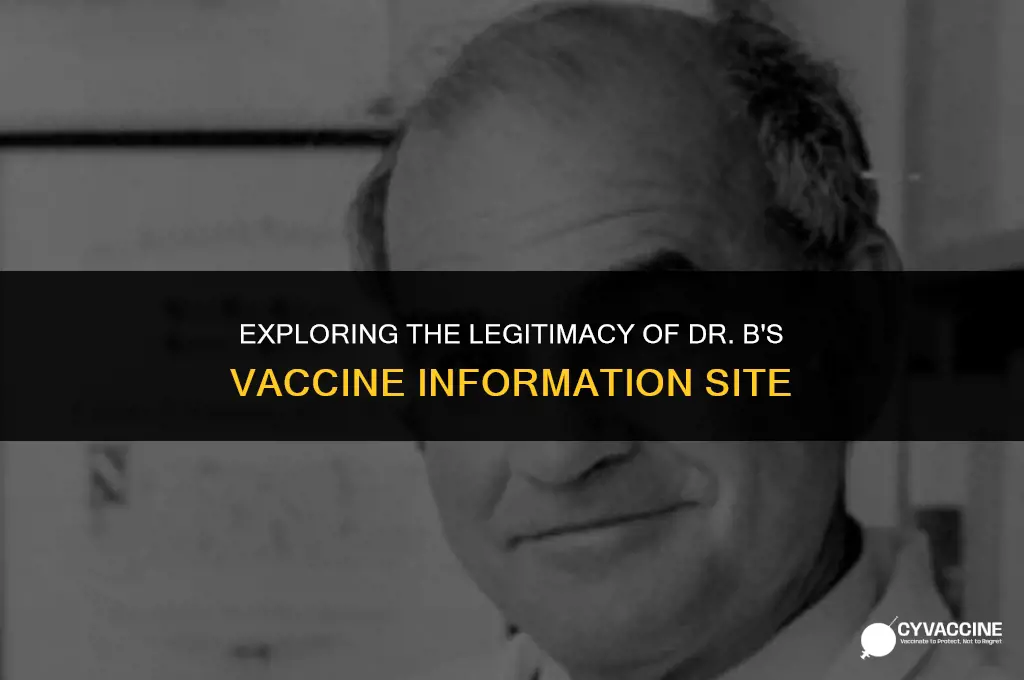 is dr b vaccine site legit