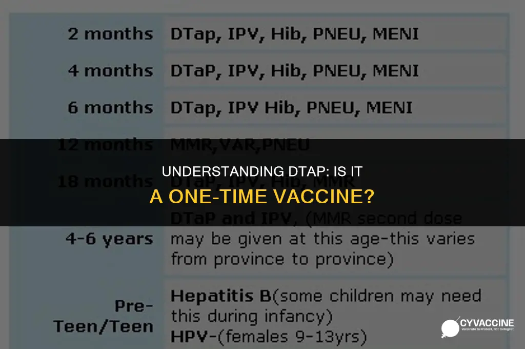 is dtap a one time vaccine