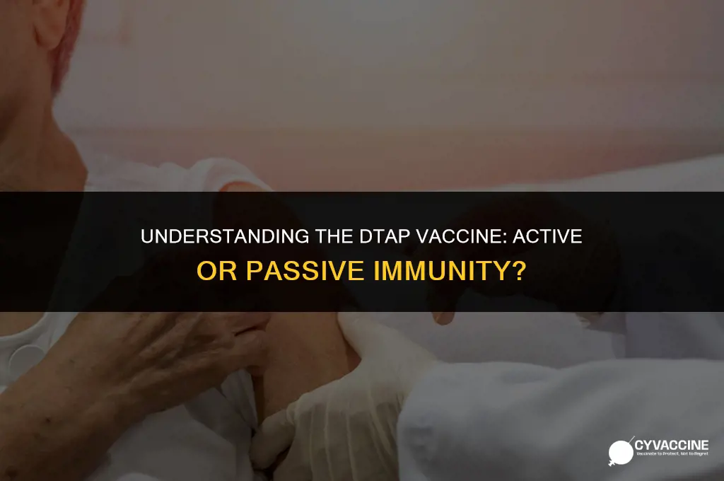is dtap vaccine active or passive