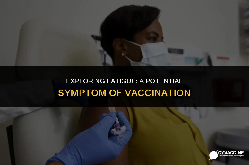is fatigue a symptom of vaccine