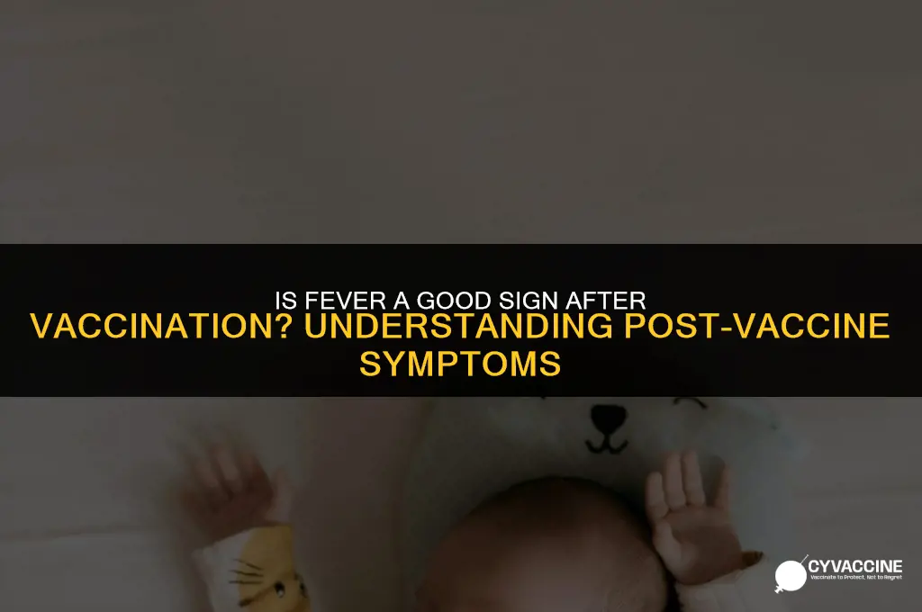 is fever good sign after vaccine