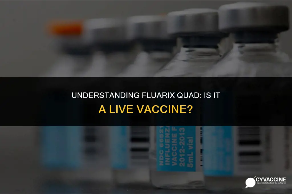is fluarix quad a live vaccine