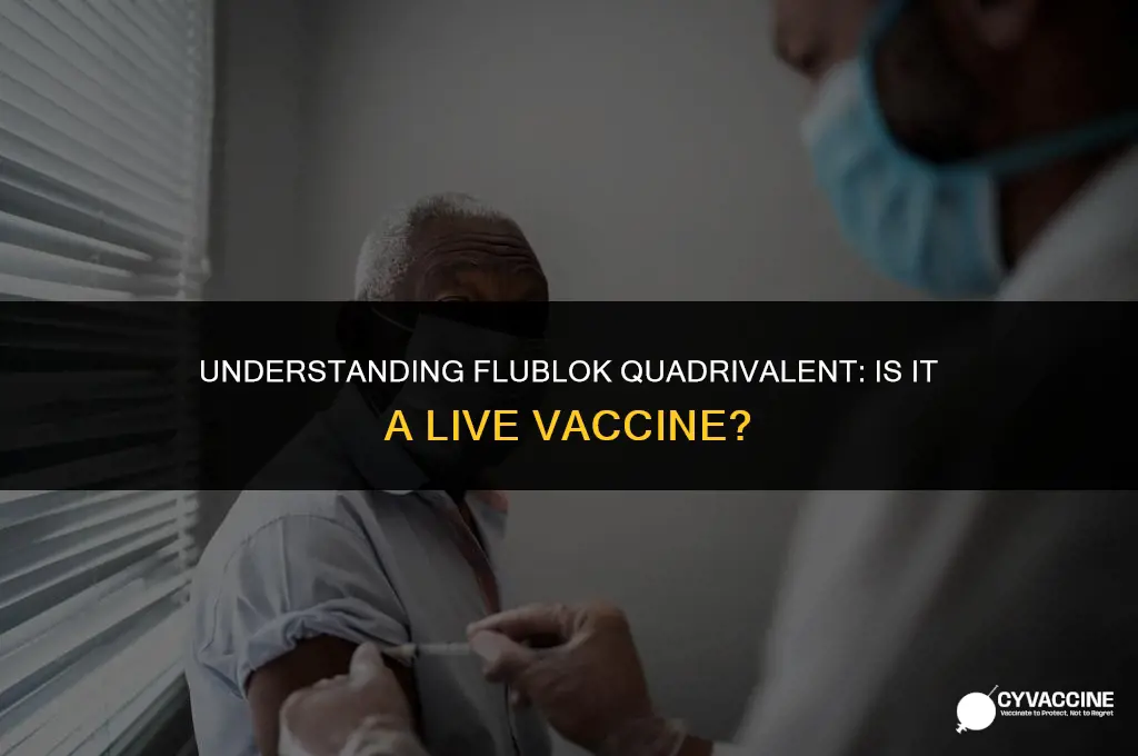 is flublok quadrivalent a live vaccine
