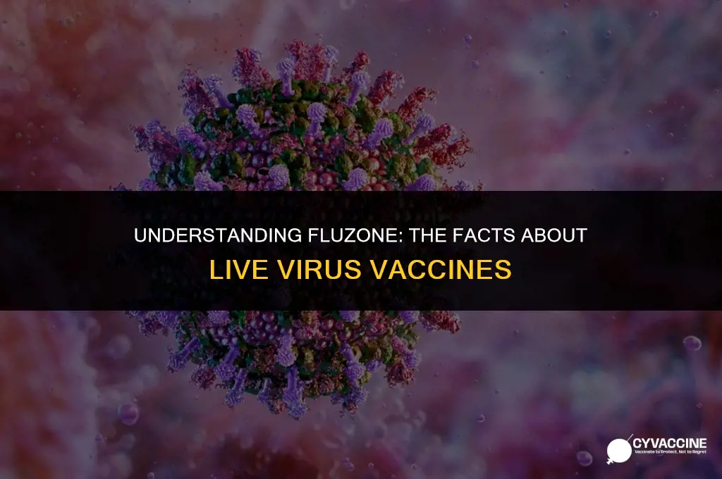 is fluzone a live virus vaccine