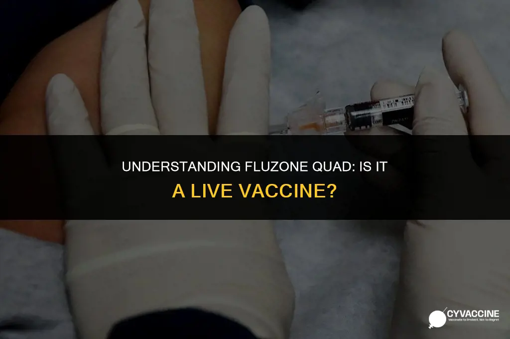 is fluzone quad a live vaccine