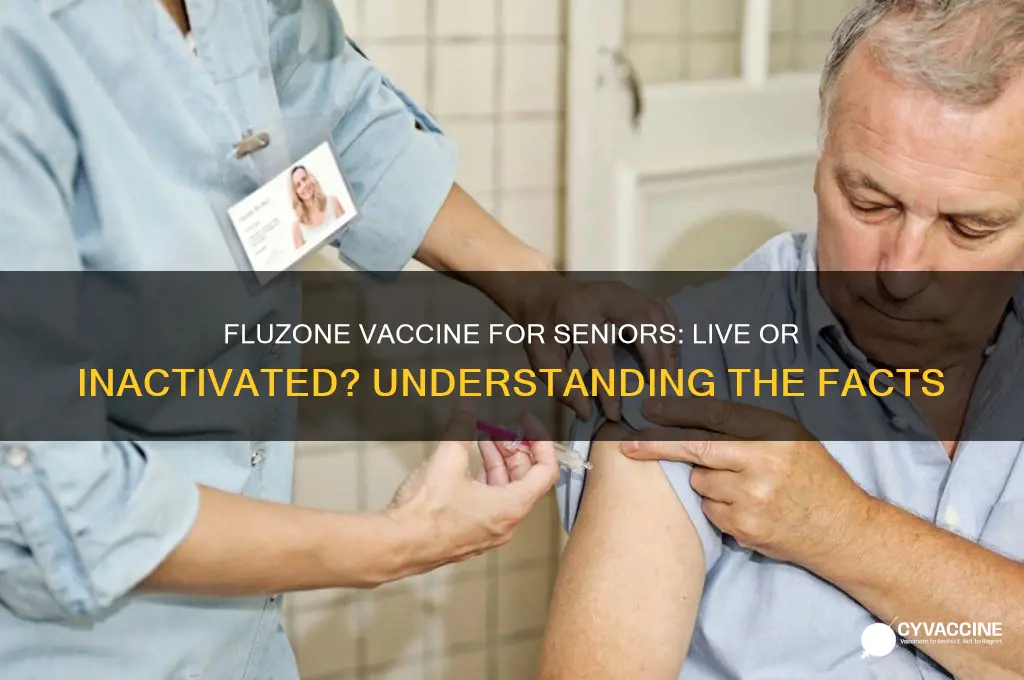 is fluzone vaccine for seniors live or inactivated