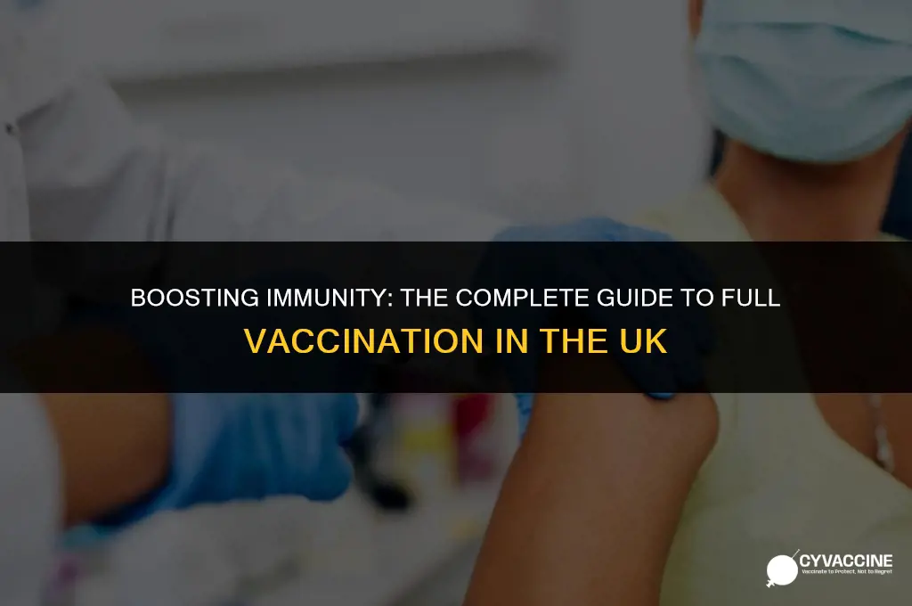 is fully vaccinated include booster uk