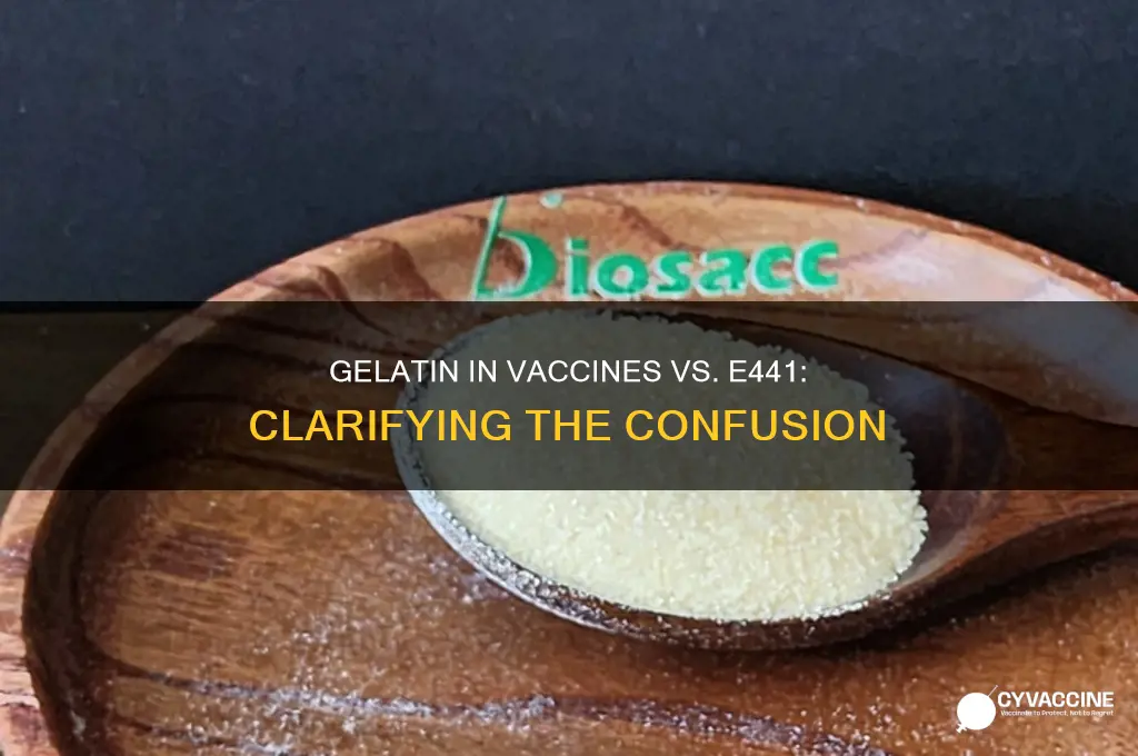 is geltin in vaccines the same as e 403