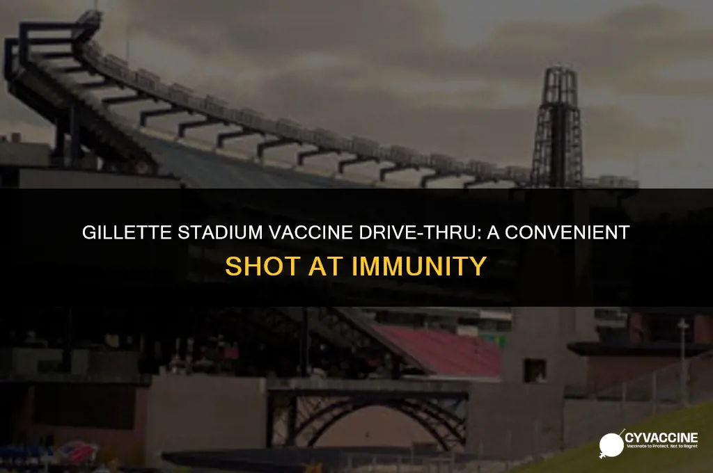 is gillette stadium vaccine drive thru