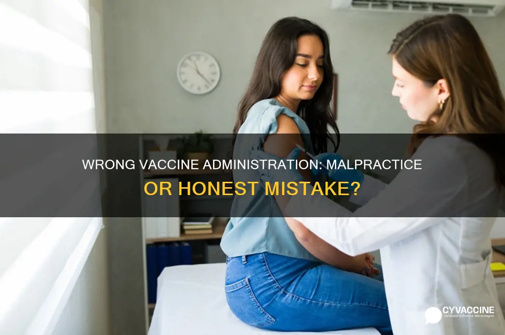 is giving the wrong vaccine malpractice