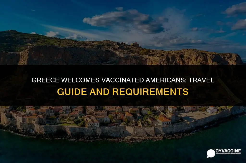 is greece open to vaccinated americans
