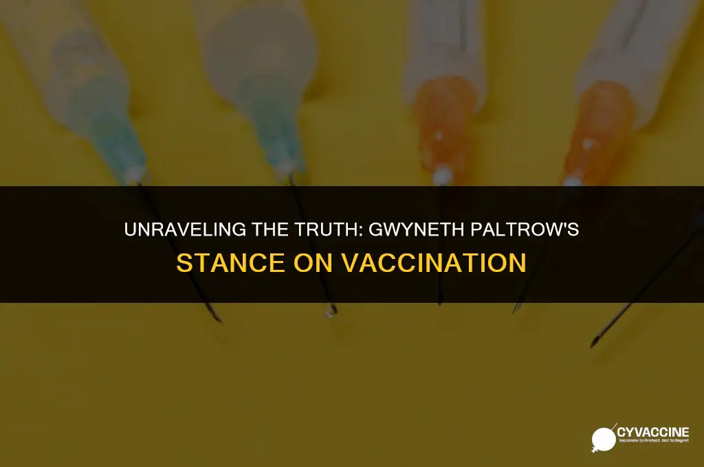 is gwyneth paltrow an anti vaccine