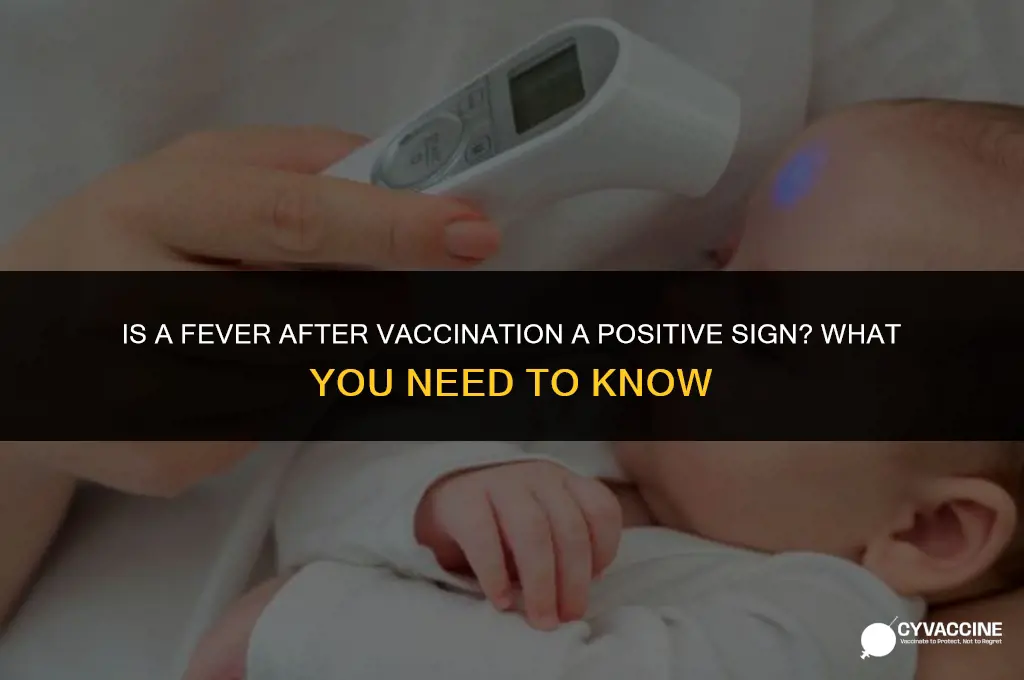 is having fever after vaccine good