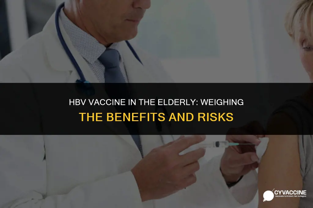 is hbv vaccine recommended in elderly