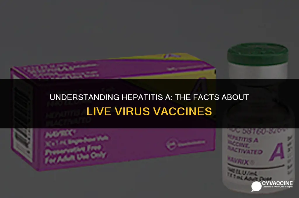 is hepatitis a live virus vaccine
