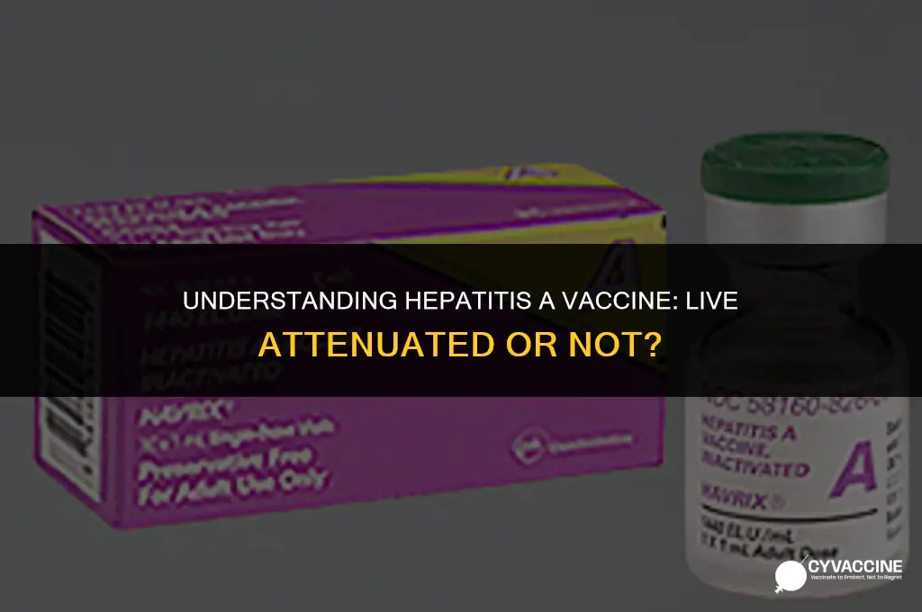 is hepatitis a vaccine live attenuated