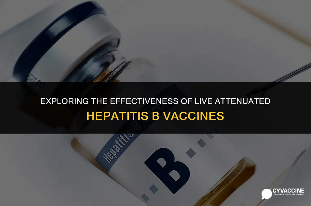 is hepatitis b live attenuated vaccine