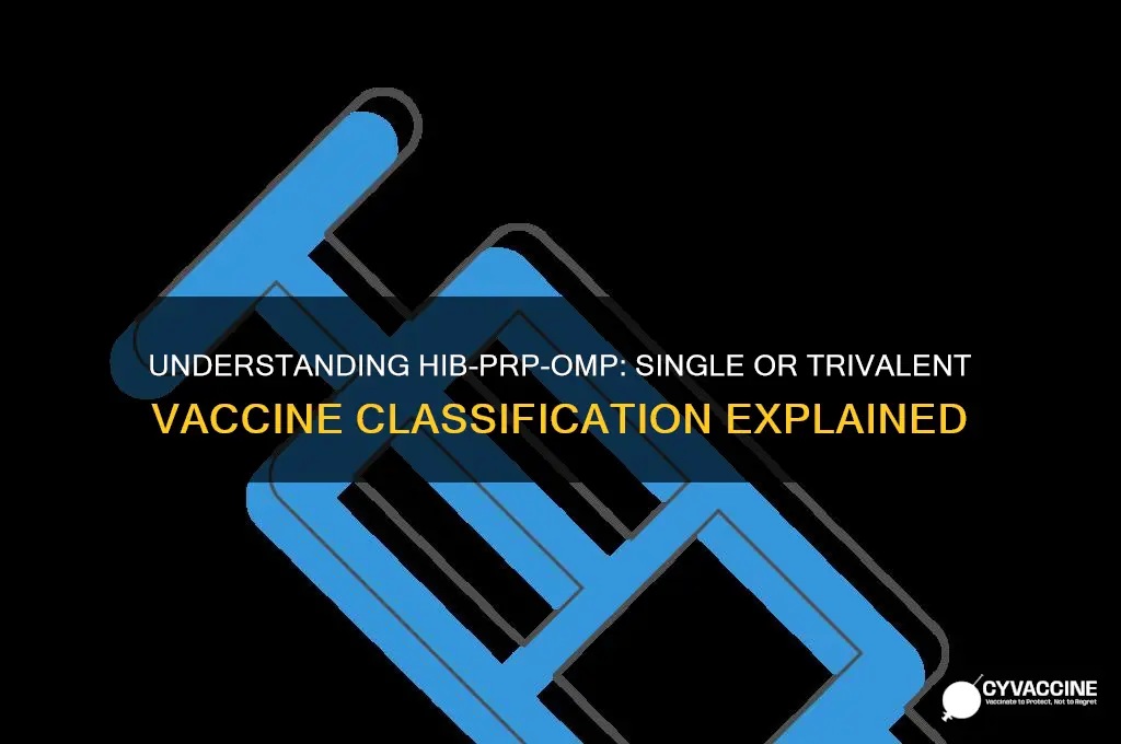 is hib-prp-omp a single or trivalent vaccine