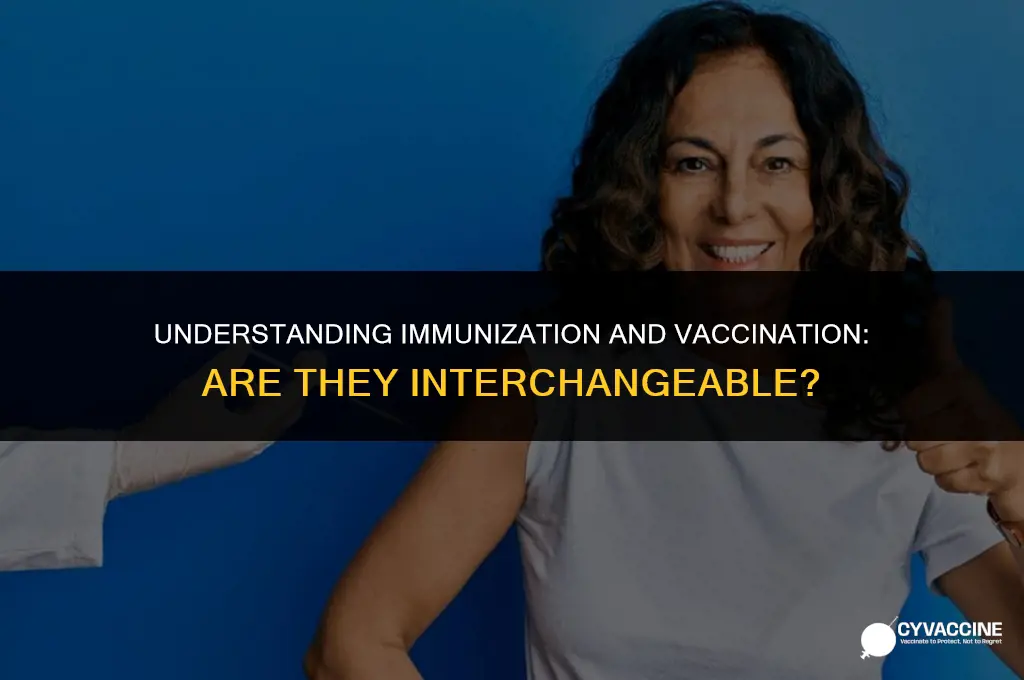 is immunized and vaccinated the same