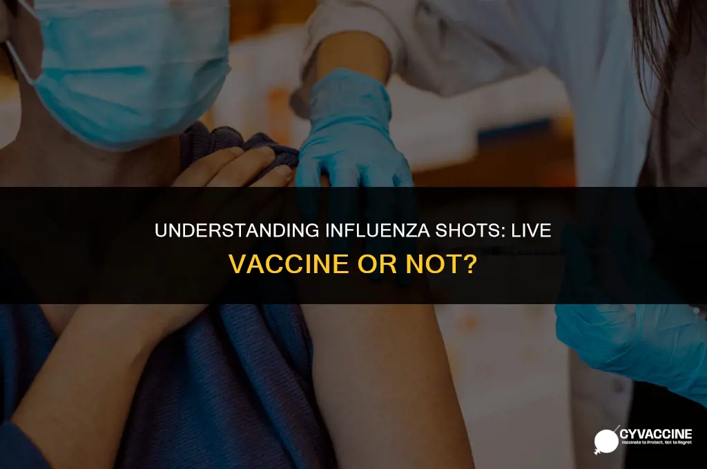 is influenza shot a live vaccine