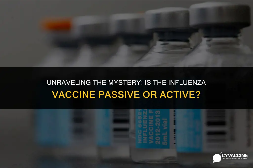 is influenza vaccine passive or active